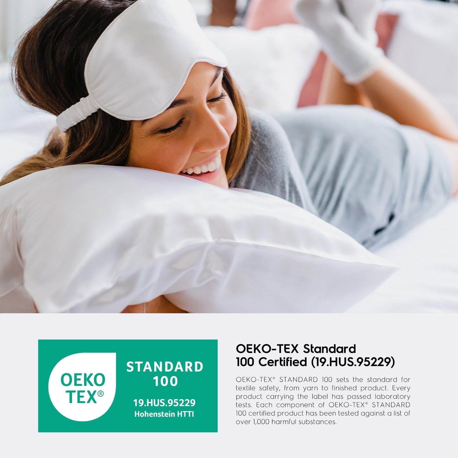 TAFTS 22mm 100% Pure Mulberry Silk Pillowcase for Hair and Skin with Envelope Closure, Cooling and Organic, Double-Sided Design (Silver, King Size 20" x 36", 22 Momme, 1 Piece)