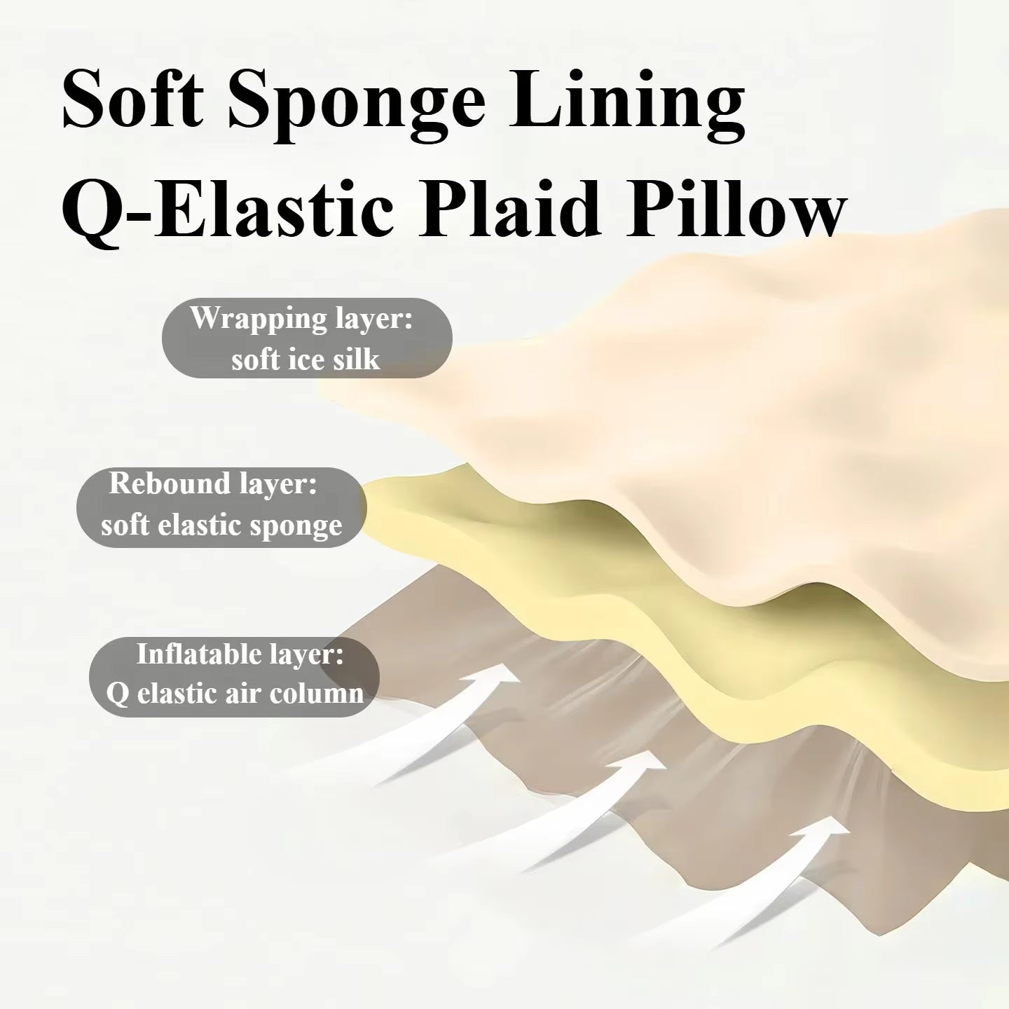 Inflatable Pillow Outdoor Camping Portable Pillow Napping Travel Pillow Storage Sleeping Artifact Ice Silk Pillow