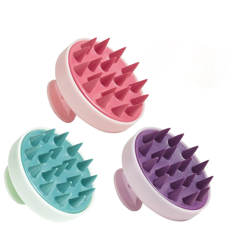 Silicone Shampoo Scalp Hair Massager Head Body Scalp Massage Brush Comb Hair Washing Comb Shower Brush Bath Spa Massage Brush