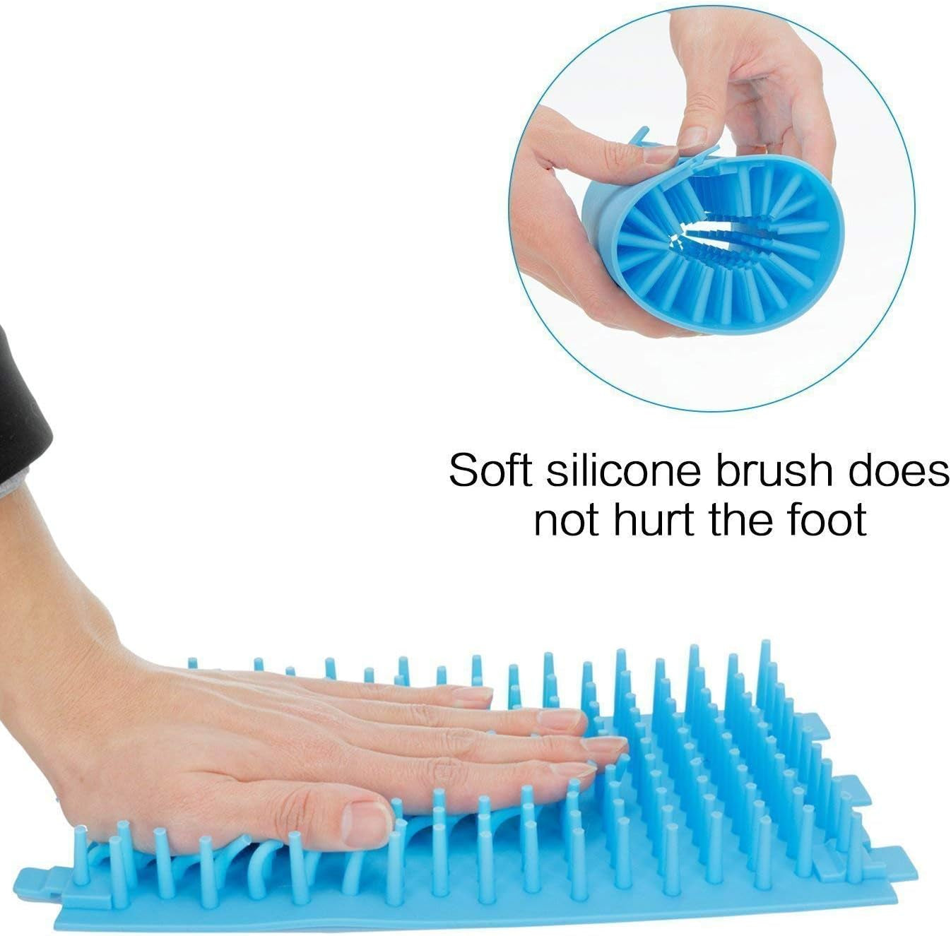 Medium Dog Paw Cleaner Cup - Portable Silicone Cleaning Tool for Cats and Small to Medium Dogs, Ideal for Removing Dirt and Mud (Blue)