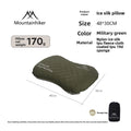 Inflatable Pillow Outdoor Camping Portable Pillow Napping Travel Pillow Storage Sleeping Artifact Ice Silk Pillow
