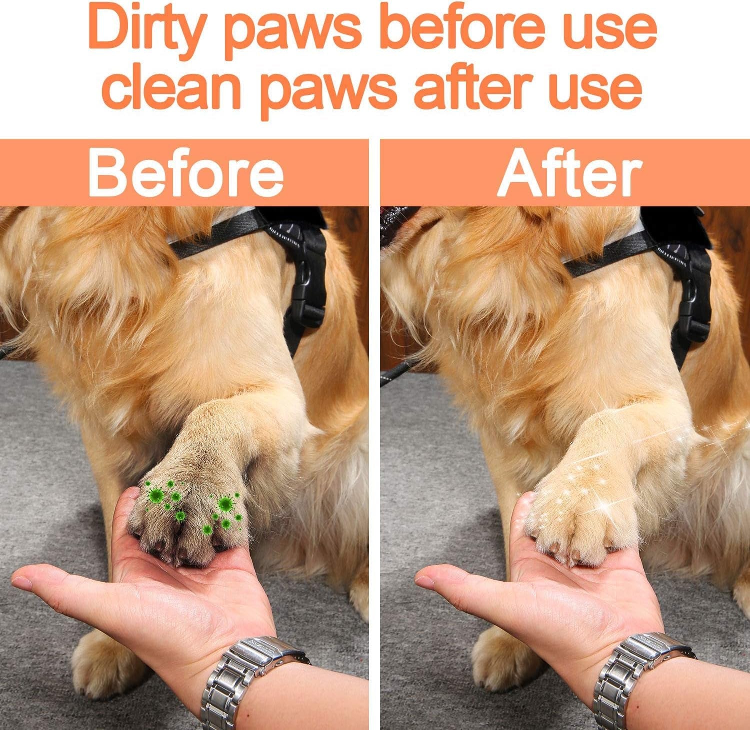 Medium Dog Paw Cleaner Cup - Portable Silicone Cleaning Tool for Cats and Small to Medium Dogs, Ideal for Removing Dirt and Mud (Blue)