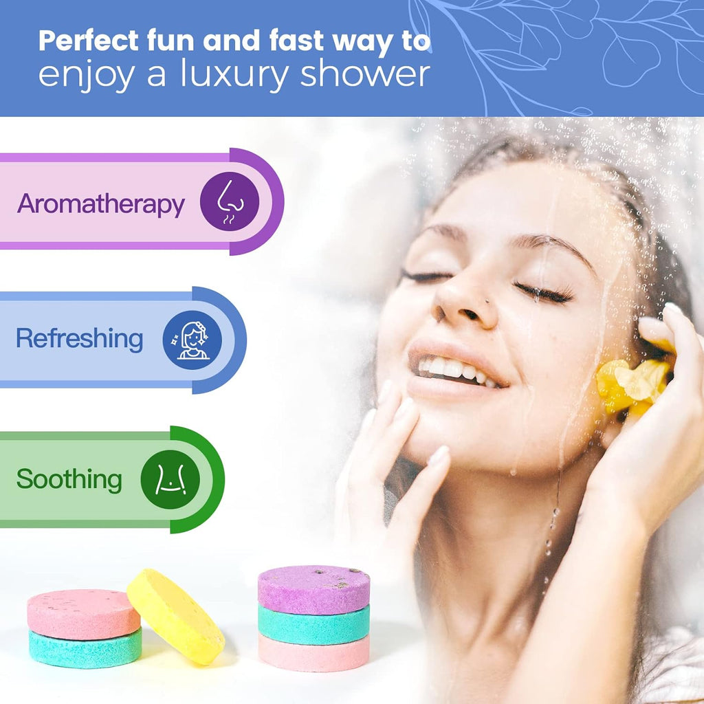 Shower Steamers Aromatherapy 18Pack Organic Shower Bath Bombs for Women Mom and Men Shower Tablets with Natural Essential Oils for Home SPA Self Care Relaxation Gifts for Birthday,Christmas Gifts
